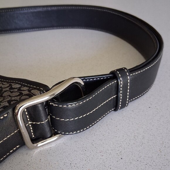 Coach F10417 Signature C Jacquard & Leather Trim Crossbody/Shoulder Bag - Picture 10 of 16